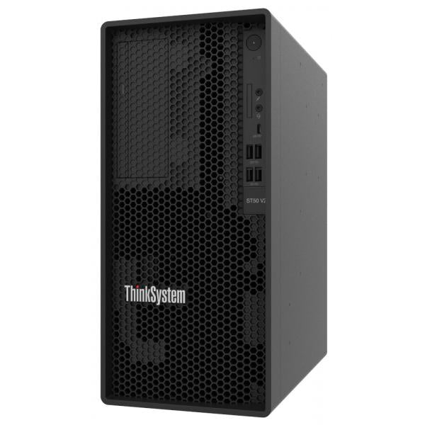 ThinkSystem ST50 V2 Xeon E-2324G (4C 3.1GHz 8MB Cache/65W), SW RAID, 2x960GB Micron 5400 Pro SSD, 1x16GB, 500W 94% EFF.,No DVD - Disponibile in 3-4 giorni lavorativi