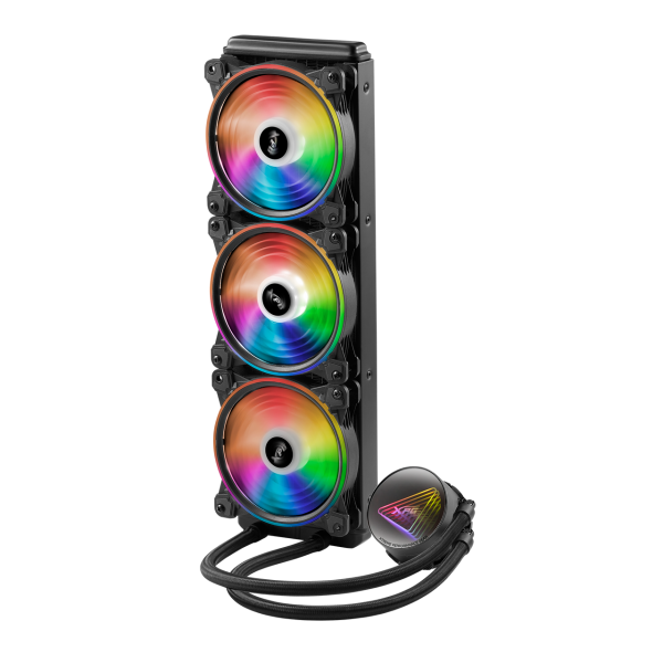 ADATA XPG DISSIPATORE CPU ACQUA LEVANTE X 360 ARGB BLACK RGB MIRROR PUMP HEAD - Disponibile in 3-4 giorni lavorativi