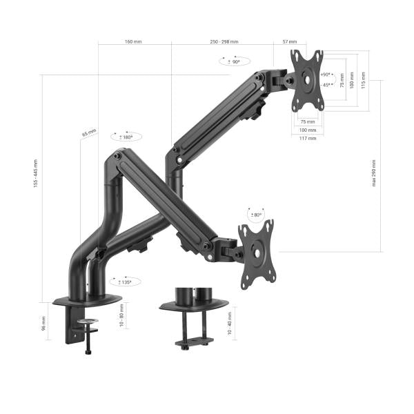 Supporto TV Aisens DT32TSR-141 17"-32" 8 kg 17-32" - Disponibile in 3-4 giorni lavorativi