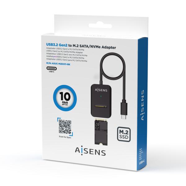 Adattatore da USB a SATA per Hard Disk Aisens ASUC-M2D011-BK - Disponibile in 3-4 giorni lavorativi