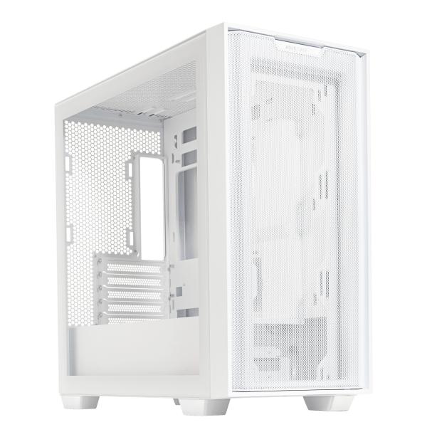 CASE M.TOWER ASUS GAMING A21 USB3.0, PANNELLO NASCONDI CAVI (COMP. CON MB BTF), SIDE PANNEL TRASP - BIANCO - Disponibile in 3-4 giorni lavorativi