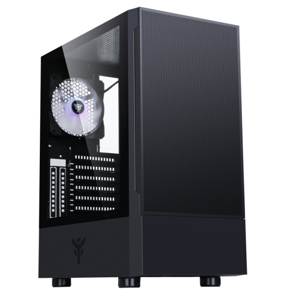 CASE ITEK M.TOWER "SIISBE 3.0" GAMING USB3, 3*12cm fan ARGB, Trasp Wind, - ITGCASIB30 - Disponibile in 3-4 giorni lavorativi