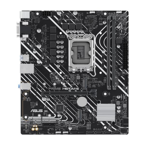 ASUS MB H610, PRIME H610M-E-CSM, LGA 1700, 2DDR5, VGA/DP/HDMI, GLAN, 2M2, 4SATA - Disponibile in 3-4 giorni lavorativi