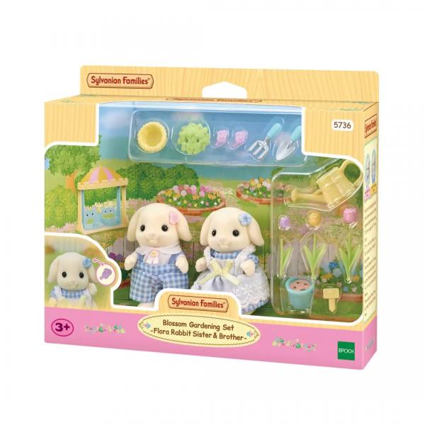 Bambola - SYLVANIAN FAMILIES - Fratello e sorella Coniglio Ariete - Giardinaggio - Articolata - Multicolor - Disponibile in 3-4 giorni lavorativi