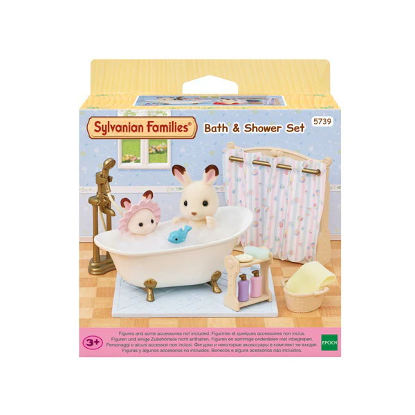 Il set vasca e doccia - SYLVANIAN FAMILIES - 5739 - Set da bagno con accessori - Disponibile in 3-4 giorni lavorativi