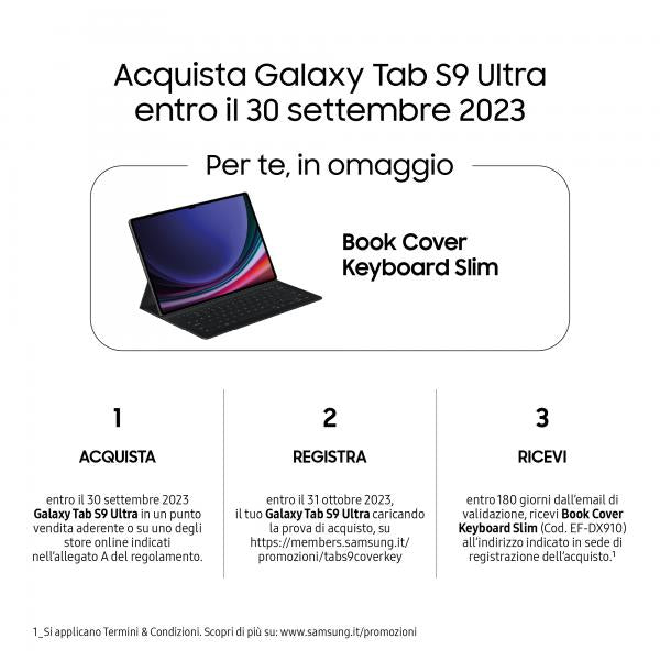 Tablet Nuovo Samsung Galaxy Tab S9 Ultra X910 Wi-Fi 12Gb 256Gb 14.6'' Graphite Italia - Disponibile in 3-4 giorni lavorativi