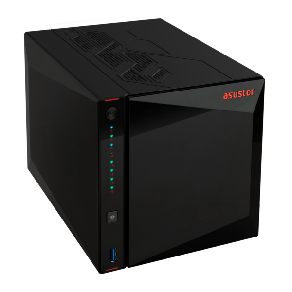 ASUSTOR NAS TOWER 4 Bay + 4xM.2 NVMe , Intel Celeron N5105 Quad-Core, 4GB RAM (max 16GB), 2x2.5 GbE, 3xUSB 3.2 Gen-2 .. AS5404T - Disponibile in 3-4 giorni lavorativi