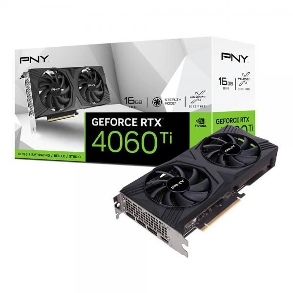 PNY VGA GEFORCE RTX 4060 TI, RTX 4060 TI 16GB VERTO, DUAL FAN EDITION, DLSS 3 - Disponibile in 3-4 giorni lavorativi