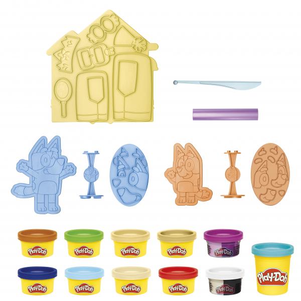 Play-Doh Bluey Coffet si maschera con 11 barattoli di pasta modellante - Disponibile in 3-4 giorni lavorativi