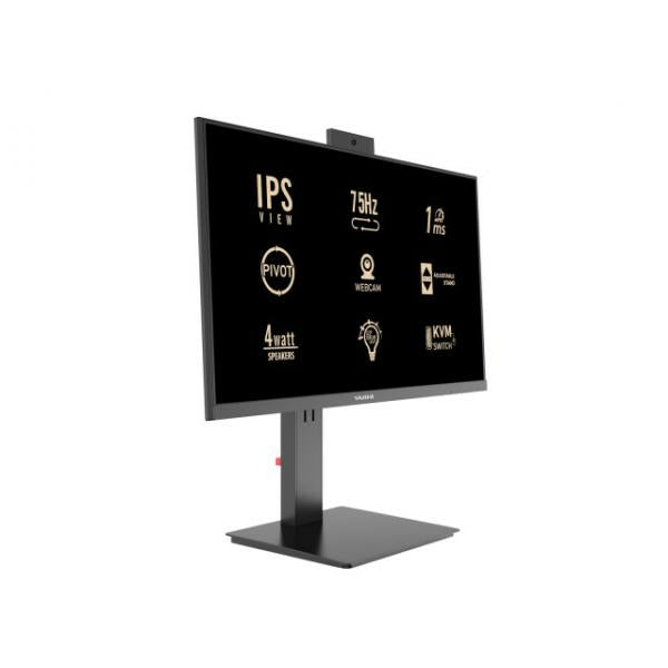 Monitor Led Nuovo YASHI MONITOR 24 LED IPS 16:9 FHD 1MS 300 CDM, WEBCAM, DP/HDMI, PIVOT, MULTIMEDIALE - Disponibile in 3-4 giorni lavorativi