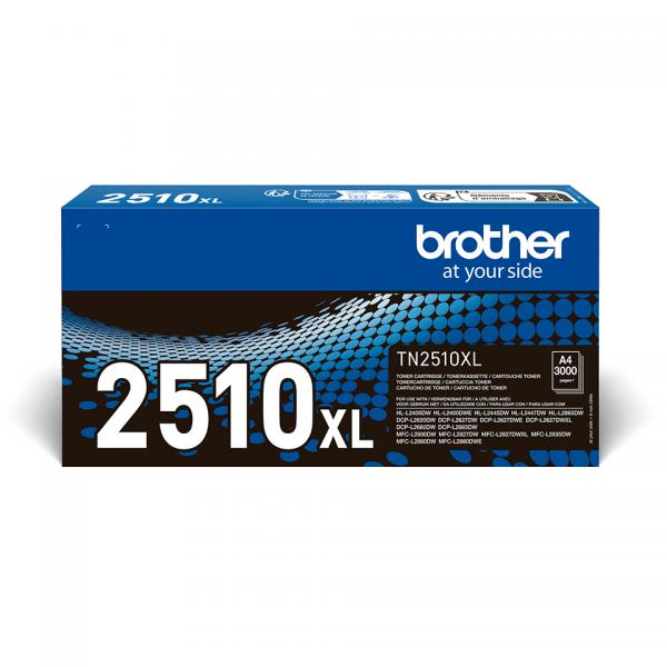 TONER BROTHER TN-2510XL Nero 3.000PP X HL-L2400DWE HL-L2445DW DCP-L2620DW DCP-L2660DW MFC-L2800DW MFC-L2827DW MFC-L2860DWE - Disponibile in 3-4 giorni lavorativi