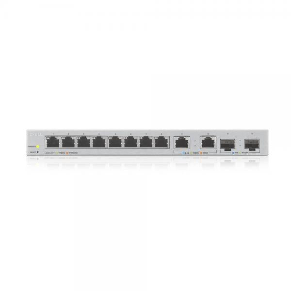 XGS1210-12 - Switch SMART MANAGED, 8 porte Gigabit, 2 porte 2.5GbE, 2 porte SFP+ 10GbE, - Easy Manag per VLAN, QoS - fanless - Disponibile in 3-4 giorni lavorativi