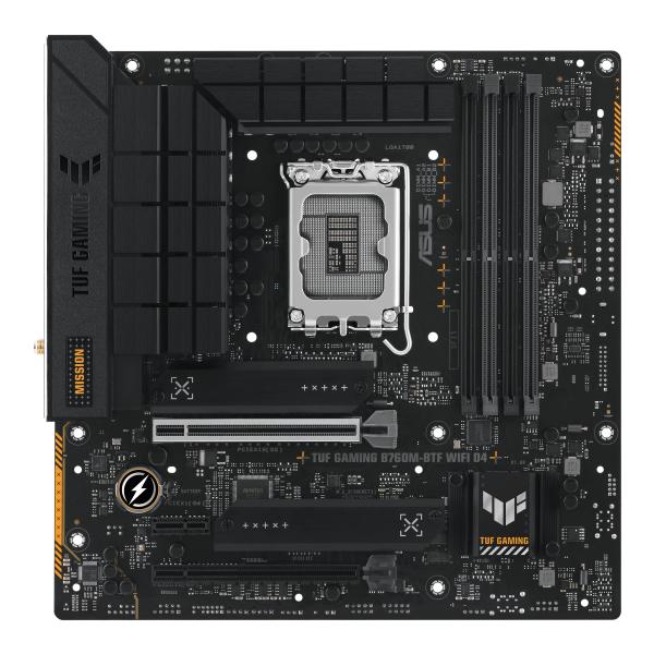 ASUS MB B760, TUF GAMING B760M-BTF WIFI D4, LGA 1700, DDR4, MATX, 90MB1E50-M0EAY0, HYDDEN CONNECTOR - Disponibile in 3-4 giorni lavorativi