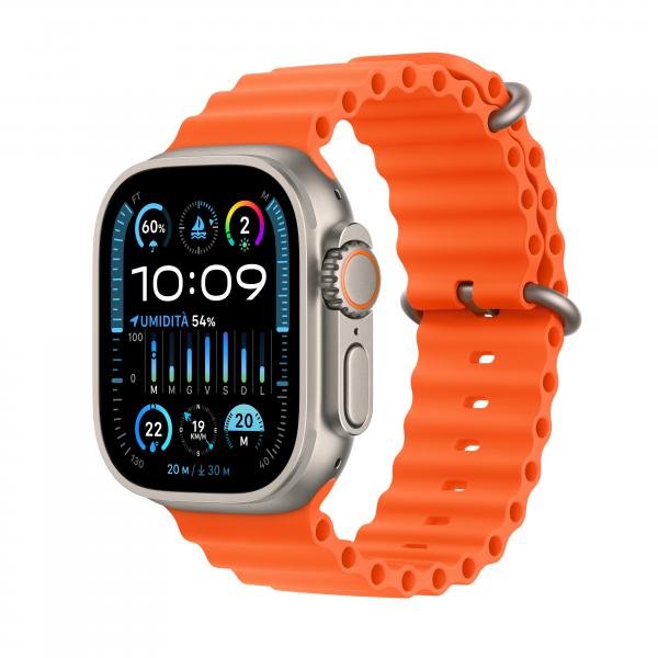 Apple Watch Ultra2 Cell 49mm Titanium Ocean Band Orange ITA MREH3TY/A - Disponibile in 2-3 giorni lavorativi