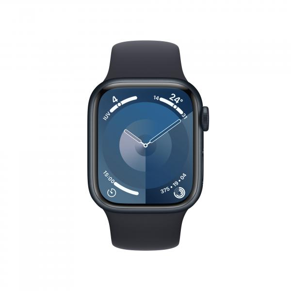 Apple Watch Serie 9 41mm Aluminium MidNight Sport Band MidNight S/M MR8W3QL/A - Disponibile in 2-3 giorni lavorativi