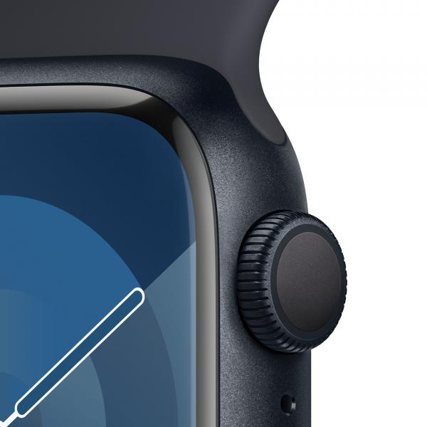 Apple Watch Serie 9 41mm Aluminium MidNight Sport Band MidNight S/M MR8W3QL/A - Disponibile in 2-3 giorni lavorativi