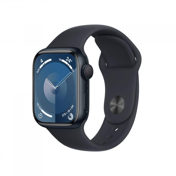 Apple Watch Serie 9 41mm Aluminium MidNight Sport Band MidNight S/M MR8W3QL/A - Disponibile in 2-3 giorni lavorativi