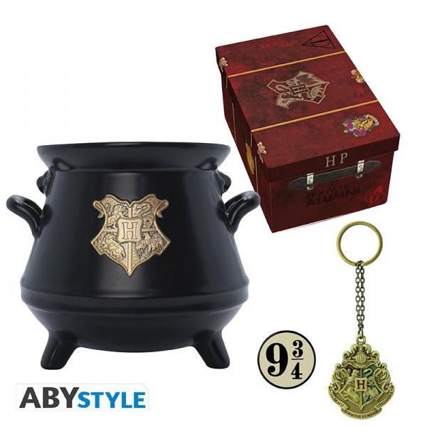 ABYSTYLE HARRY POTTER: Tazza 3D +Portachiavi 3D + Spilla Hogwarts' suitcase - Disponibile in 2/3 giorni lavorativi