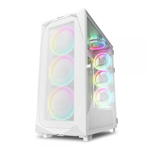 SHARKOON CASE REV300 FULL-TOWER, SIDE GLASS WHITE - Disponibile in 3-4 giorni lavorativi Sharkoon