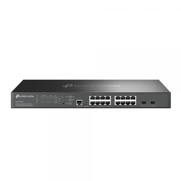 TP-Link Omada SG3218XP-M2 switch di rete Gestito L2+ 2.5G Ethernet (100/1000/2500) Supporto Power over Ethernet (PoE) 1U Nero - Disponibile in 6-7 giorni lavorativi