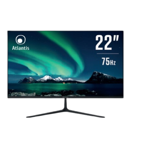 MONITOR ATLANTIS LED 21,5" Wide A05-HE22V-VH VA 1920x1080 5ms 24010cd/m 3.000:1 VESA VGA HDMI Black - Disponibile in 3-4 giorni lavorativi