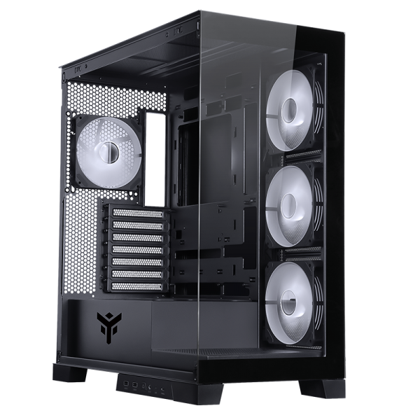 CASE ITEK SHOWBUI 45B - GAMING TOWER, ATX, 4x12cm ARGB fan, 2xUSB3, TYPE-C,SYDE & FRONT PANEL TEMP GLASS - ITGCASB45B - Disponibile in 3-4 giorni lavorativi