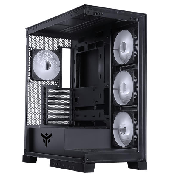 CASE ITEK SHOWBUI 45B - GAMING TOWER, ATX, 4x12cm ARGB fan, 2xUSB3, TYPE-C,SYDE & FRONT PANEL TEMP GLASS - ITGCASB45B - Disponibile in 3-4 giorni lavorativi