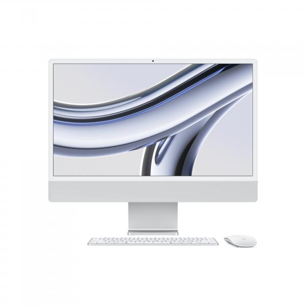ALL IN ONE APPLE iMac MQR93T/A (2023) 24-inch Retina 4.5K display M3 chip with 8-core CPU and 8-core GPU 256GB SSD Silver - Disponibile in 3-4 giorni lavorativi Apple