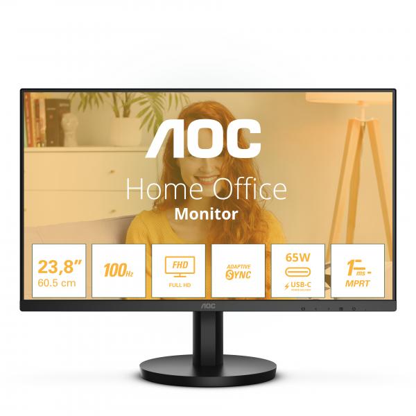 Monitor Led Nuovo AOC MONITOR 23,8 LED IPS FHD 16:9 4MS 250 CDM, 100HZ, USB-C DOCK, HDMI - Disponibile in 3-4 giorni lavorativi