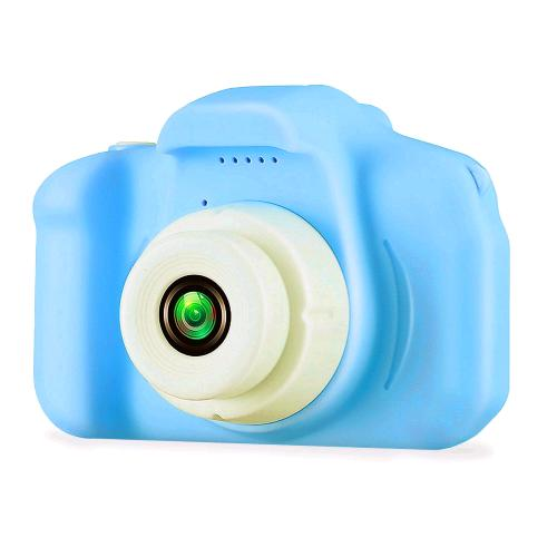 CELLY KIDS CAMERA 3 FOTOCAMERA DIGITALE PER BAMBINI SCHERMO COLORATO 3MPx REGISTRAZIINE VIDEO MICROFONO E CINTURINO DA POLSO LIGHT BLUE - Disponibile in 3-4 giorni lavorativi