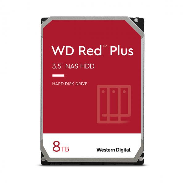 HD WD SATA3 8TB 3.5" RED PLUS INTELLIPOWER 256mb cache 24x7 - NAS HARD DRIVE - WD80EFPX - Disponibile in 3-4 giorni lavorativi