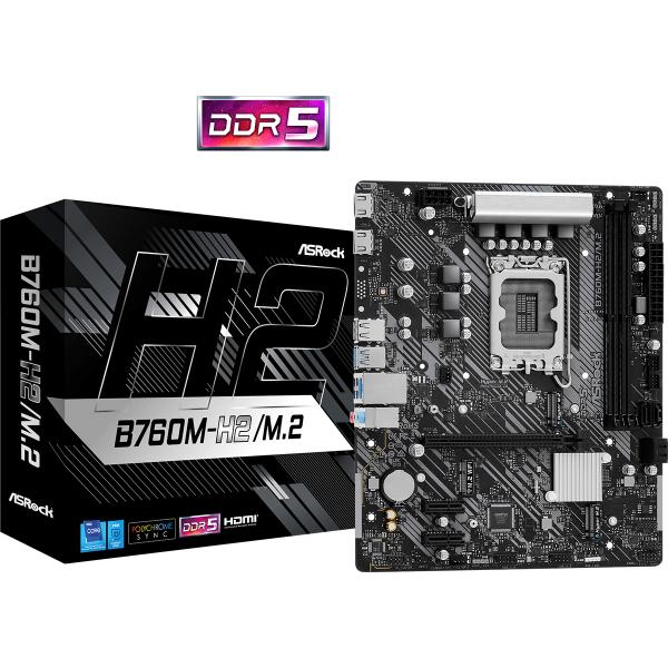 Scheda Madre ASRock B760M-H2/M.2 LGA 1700 Intel B760 - Disponibile in 3-4 giorni lavorativi