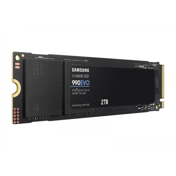 Samsung 990 EVO MZ-V9E2T0BW - SSD - crittografato - 2 TB - interno - M.2 2280 - PCIe 5.0 x2 (NVMe) - 256 bit AES - TCG Opal Encryption 2.0 - Disponibile in 3-4 giorni lavorativi