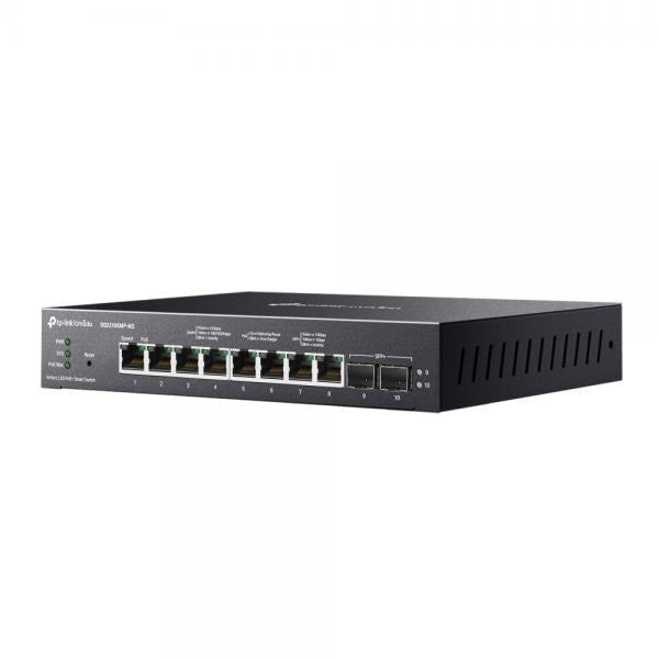 TP-Link Omada SG2210XMP-M2 switch di rete Gestito L2/L2+ 2.5G Ethernet (100/1000/2500) Supporto Power over Ethernet (PoE) Nero - Disponibile in 6-7 giorni lavorativi