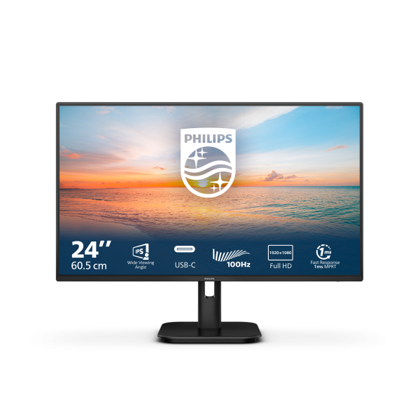 Monitor Led Nuovo PHILIPS MONITOR 23,8 LED IPS 16:9 FHD 4MS 250 CDM 100HZ, USB-C DOCK, HDMI, MULTIMEDIALE - Disponibile in 3-4 giorni lavorativi