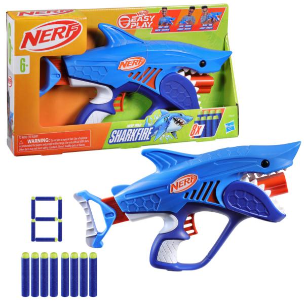 Blaster Nerf Junior Wild Sharkfire, facile da usare, 8 dardi Nerf Elite, dai 6 anni - Disponibile in 3-4 giorni lavorativi