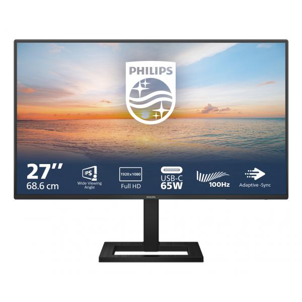 Monitor Led Nuovo PHILIPS MONITOR 27 LED IPS 16:9 FHD 1MS 250 CDM 100HZ, REG ALTEZZA, USB-C DOCK, HDMI, MULTIMEDIALE - Disponibile in 3-4 giorni lavorativi