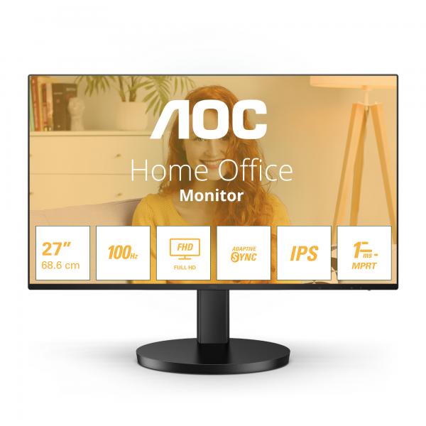 AOC 27B3HA2 Monitor 27" Full HD IPS 100HZ 1ms Multimediale - Disponibile in 2-4 giorni lavorativi