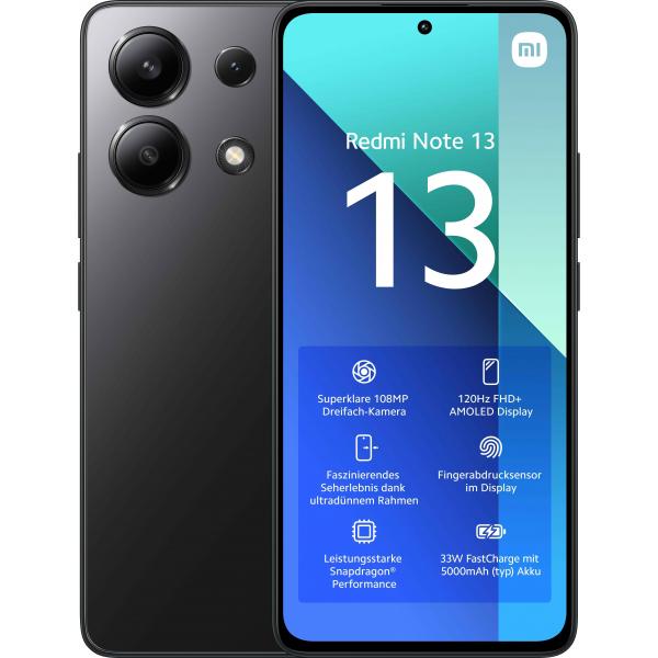 Smartphone Nuovo XIAOMI REDMI NOTE 13 256GB 8GB BLACK - Disponibile in 3-4 giorni lavorativi