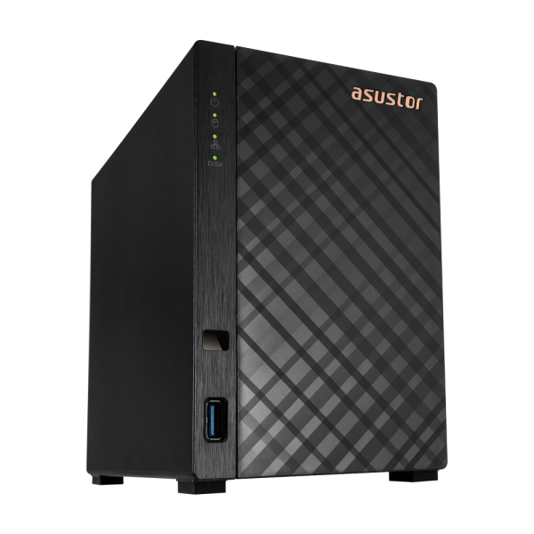 ASUSTOR NAS TOWER 2 bay (3.5''), Realtek RTD1619B, Quad-Core 1.7GHz, 1GB, 1GbE x1, USB x2, WOW (Wake on WAN).. AS1102TL - Disponibile in 3-4 giorni lavorativi