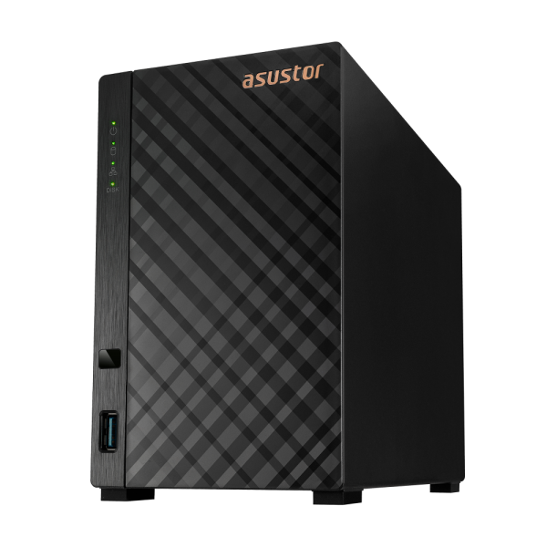 ASUSTOR NAS TOWER 2 bay (3.5''), Realtek RTD1619B, Quad-Core 1.7GHz, 1GB, 1GbE x1, USB x2, WOW (Wake on WAN).. AS1102TL - Disponibile in 3-4 giorni lavorativi