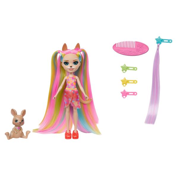 Enchantimals-Bambola Capelli-Bambola Animale e Figurina HTJ70 - Disponibile in 3-4 giorni lavorativi