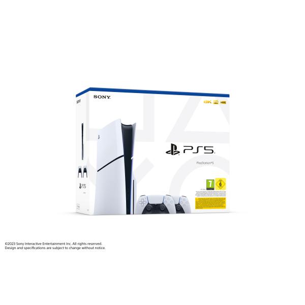 PS5 Console 1TB Standard Slim White + 2 DualSense ITA - Disponibile in 2-3 giorni lavorativi