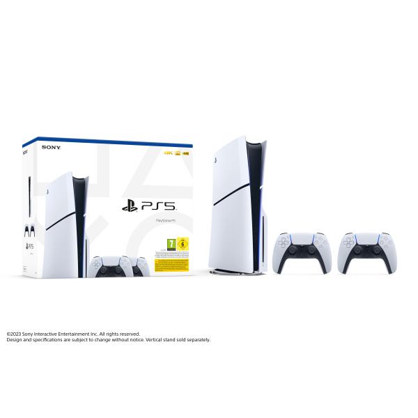 PS5 Console 1TB Standard Slim White + 2 DualSense ITA - Disponibile in 2-3 giorni lavorativi