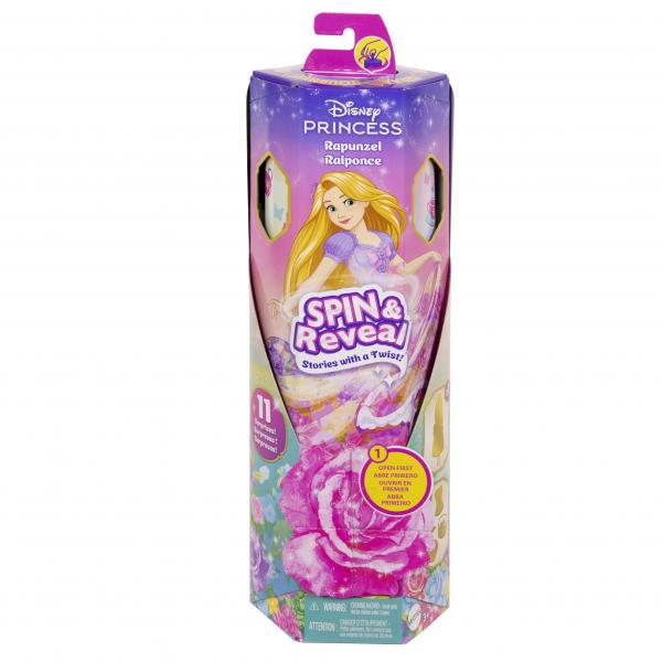 Mattel-Principesse Disney Spin & Reveal-Raperonzolo bambola con sorprese HTV86 - Disponibile in 3-4 giorni lavorativi