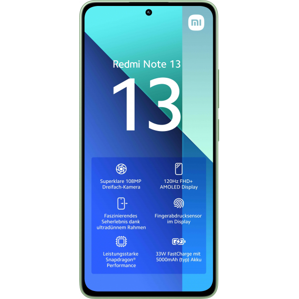 Xiaomi Redmi Note 13 6+128GB 6.67" NFC Mint Green DS EU - Disponibile in 2-3 giorni lavorativi