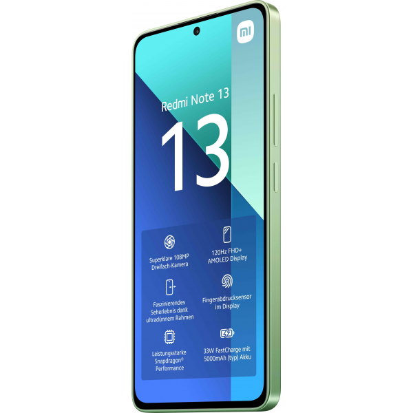 Smartphone Nuovo XIAOMI REDMI NOTE 13 128GB 6GB GREEN - Disponibile in 3-4 giorni lavorativi