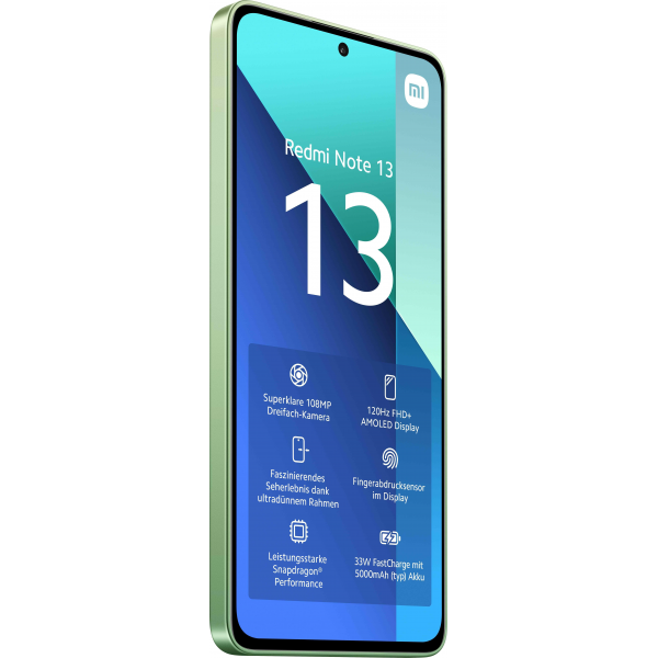 Smartphone Nuovo XIAOMI REDMI NOTE 13 128GB 6GB GREEN - Disponibile in 3-4 giorni lavorativi