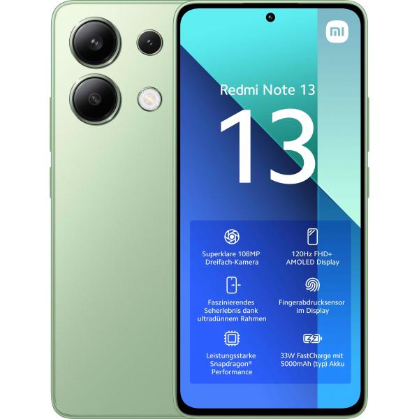 Xiaomi Redmi Note 13 6+128GB 6.67" NFC Mint Green DS EU - Disponibile in 2-3 giorni lavorativi