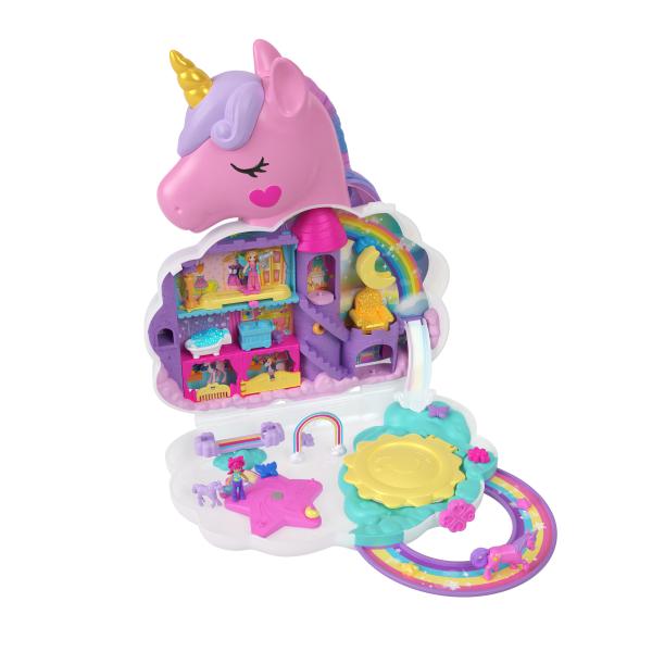 Polly Pocket - Set da parrucchiere con unicorno arcobaleno - Testa da parrucchiere - 4 anni+ HYD97 - Disponibile in 3-4 giorni lavorativi